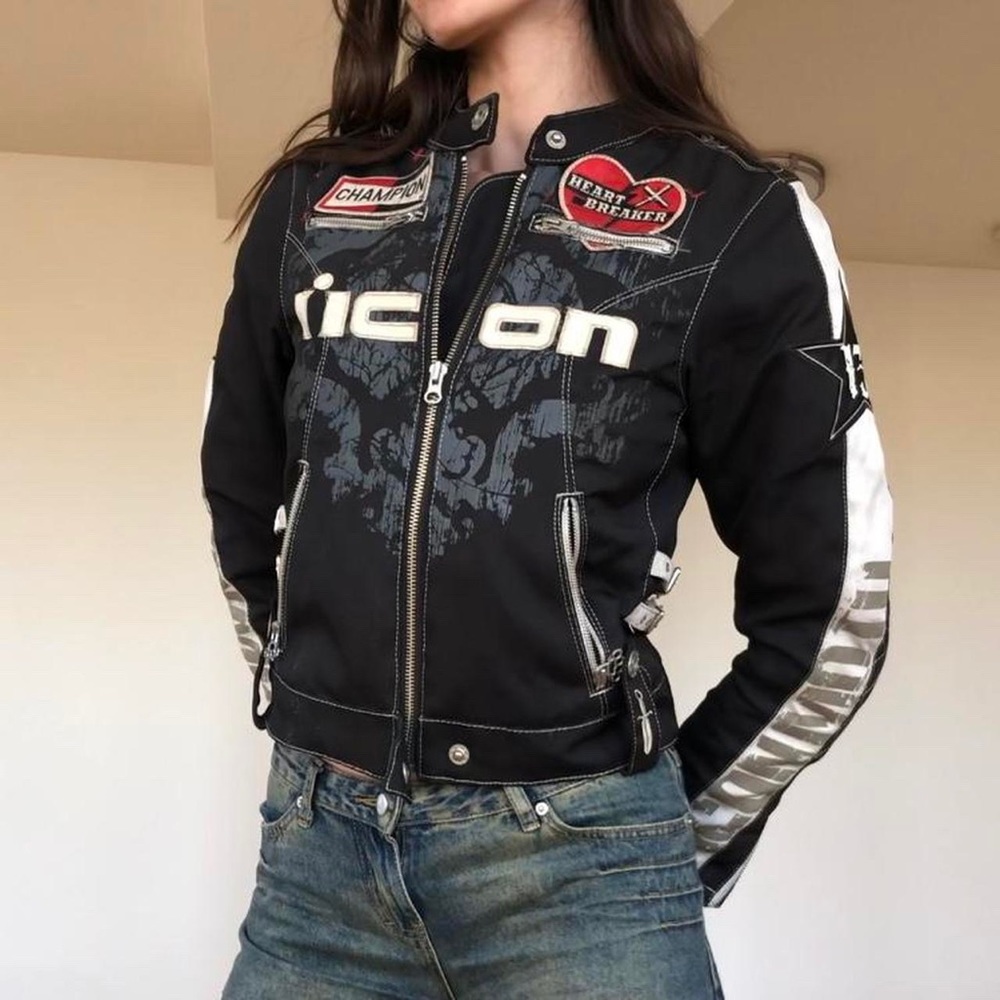 Insane vintage y2k Heartbreakers Icon motorcycle jacket pristine condition ❤️‍🔥